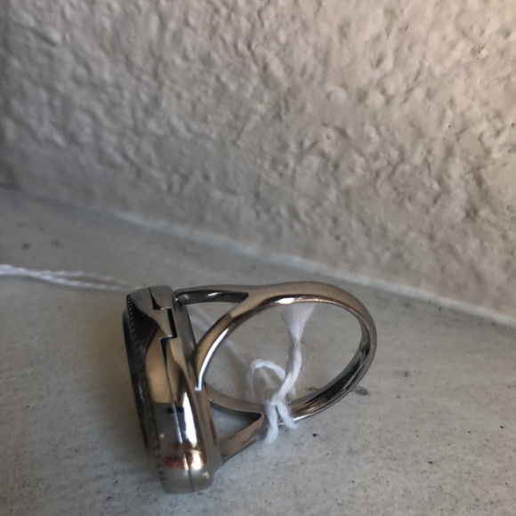 Silver Heart Locket with Blue Accents - Picture 3 of 4